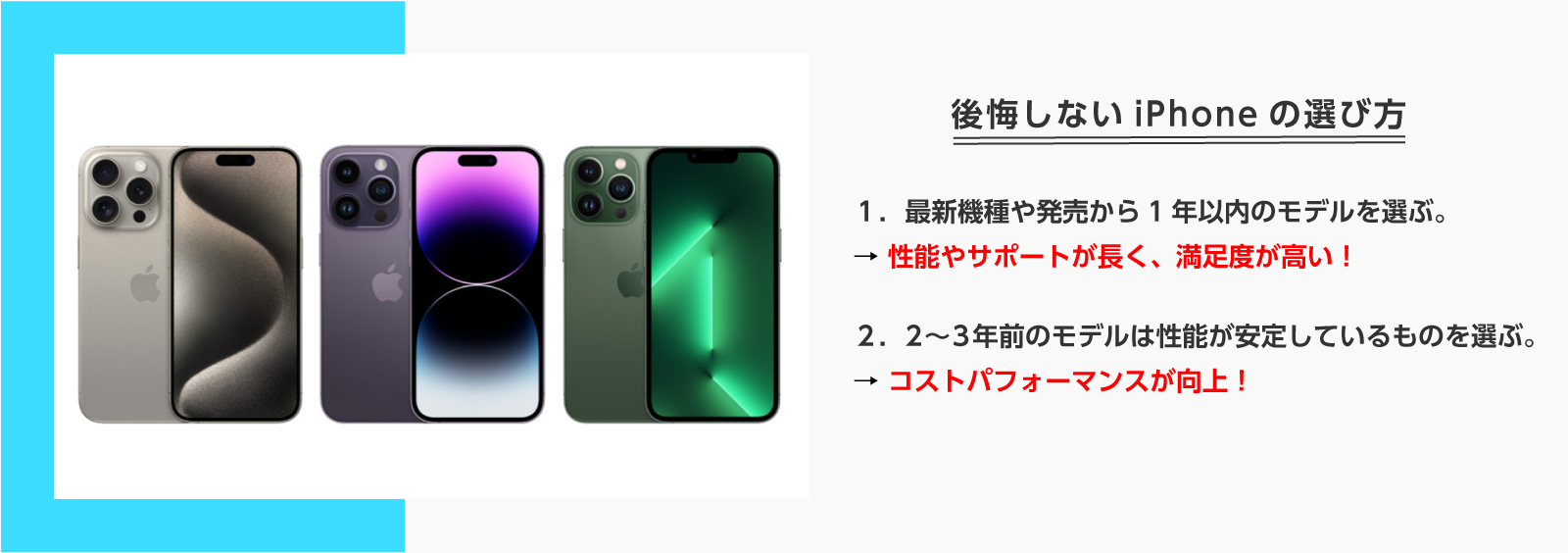 後悔しないiPhoneの選び方